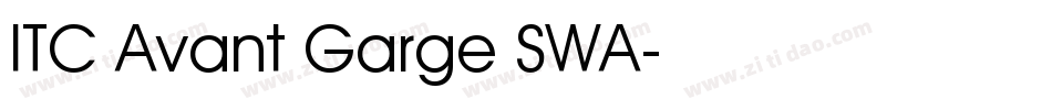 ITC Avant Garge SWA字体转换